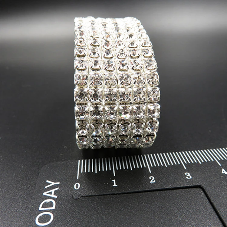 Fake Diamond Tennis Adjustable Rhinestone Crystal Cup Chain Bracelet