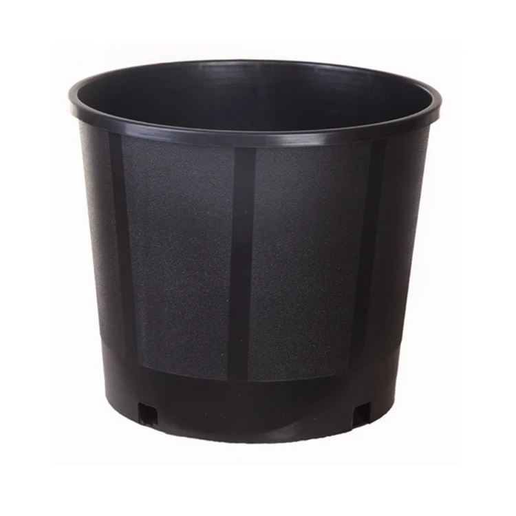 

PP Durable Outdoor Plant Containers Black Plastic Nursery Flower Pots 3 Gallon Pots Used with Flower/green Plant Round Shape, As picture or customized