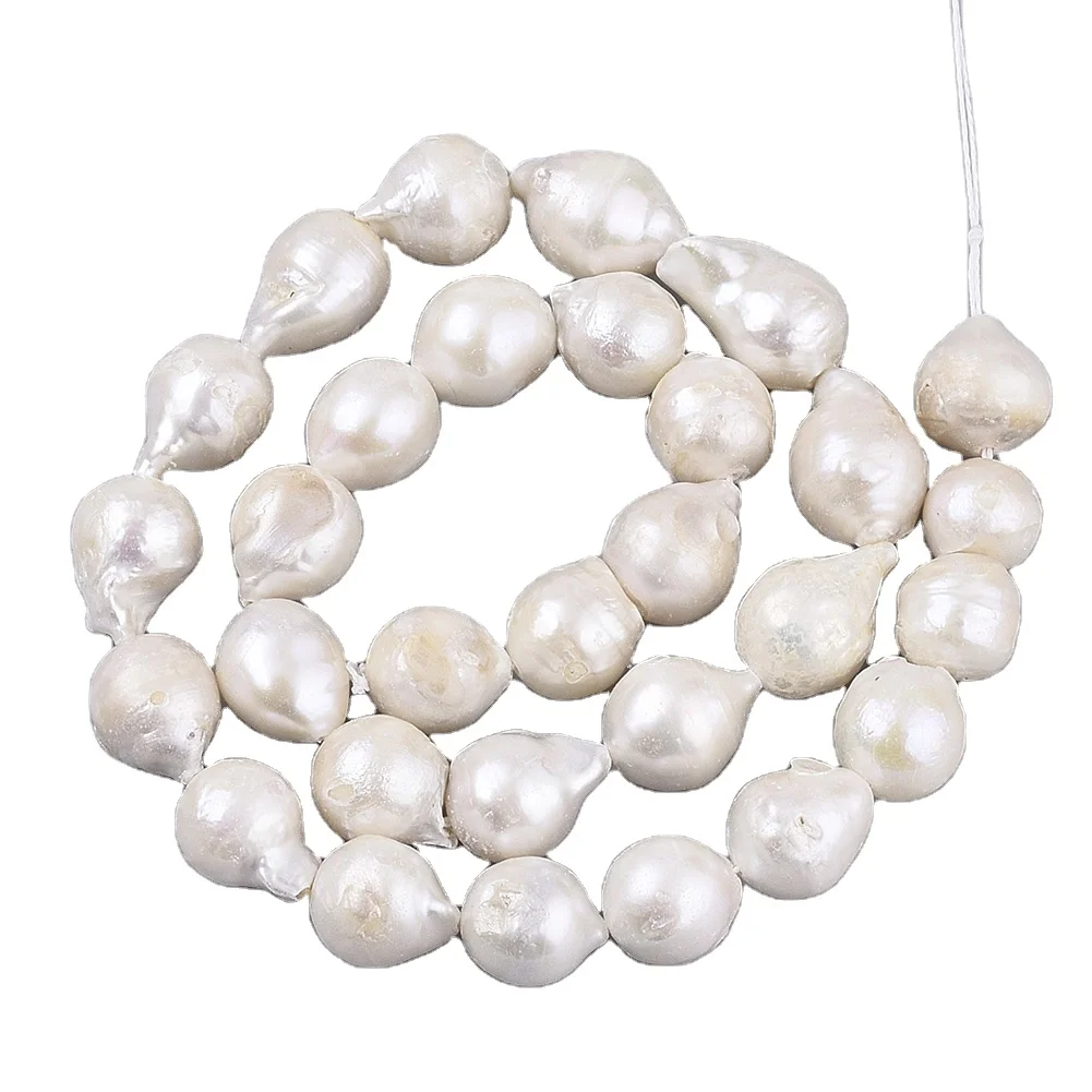 

PandaHall Natural Keshi Large Baroque Tear drop Pearl Beads