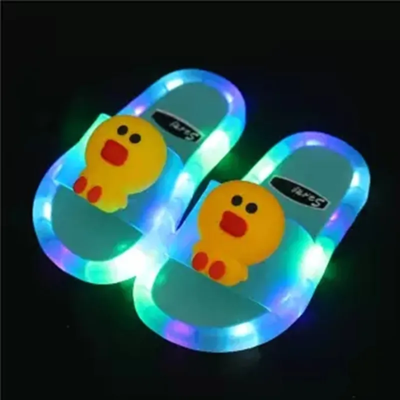 

LED Flip Flops Slippers Children Cartoon Cute Shoes Kids Slippers Suitable for 2-8 Years Old Kids Shoes Children