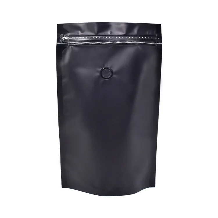 

Custom printed 16OZ 17oz matte laminated foil bag flat bottom laminated plastic coffee bags with valve