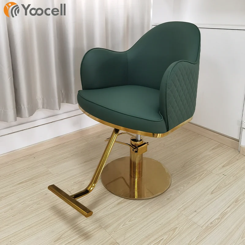 

Yoocell blackish green hydraulic chair beauty salon set styling chair hair comfortable backrest style chair