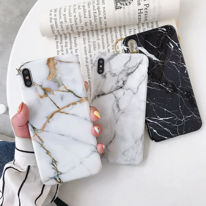 

Marble Grain Phone Case For iPhone 12 SE2020 11Pro Max XR XS Max X XS 7 8 Plus 11 Pro Soft Silicone Artistic Glossy Coque Cover