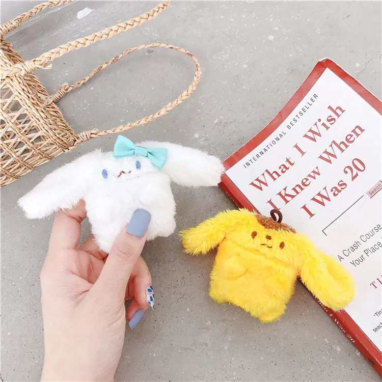 

Wholesale Cute Cartoon Plush White Dog Earphone Case For Airpods 2 1 Cases Cute Soft Silicone Wireless Headset Cover