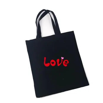 

Factory Direct Sale Black Tote Bag Canvas Reusable Grocery Cotton Shopping Tote Bags, Black/white or customized