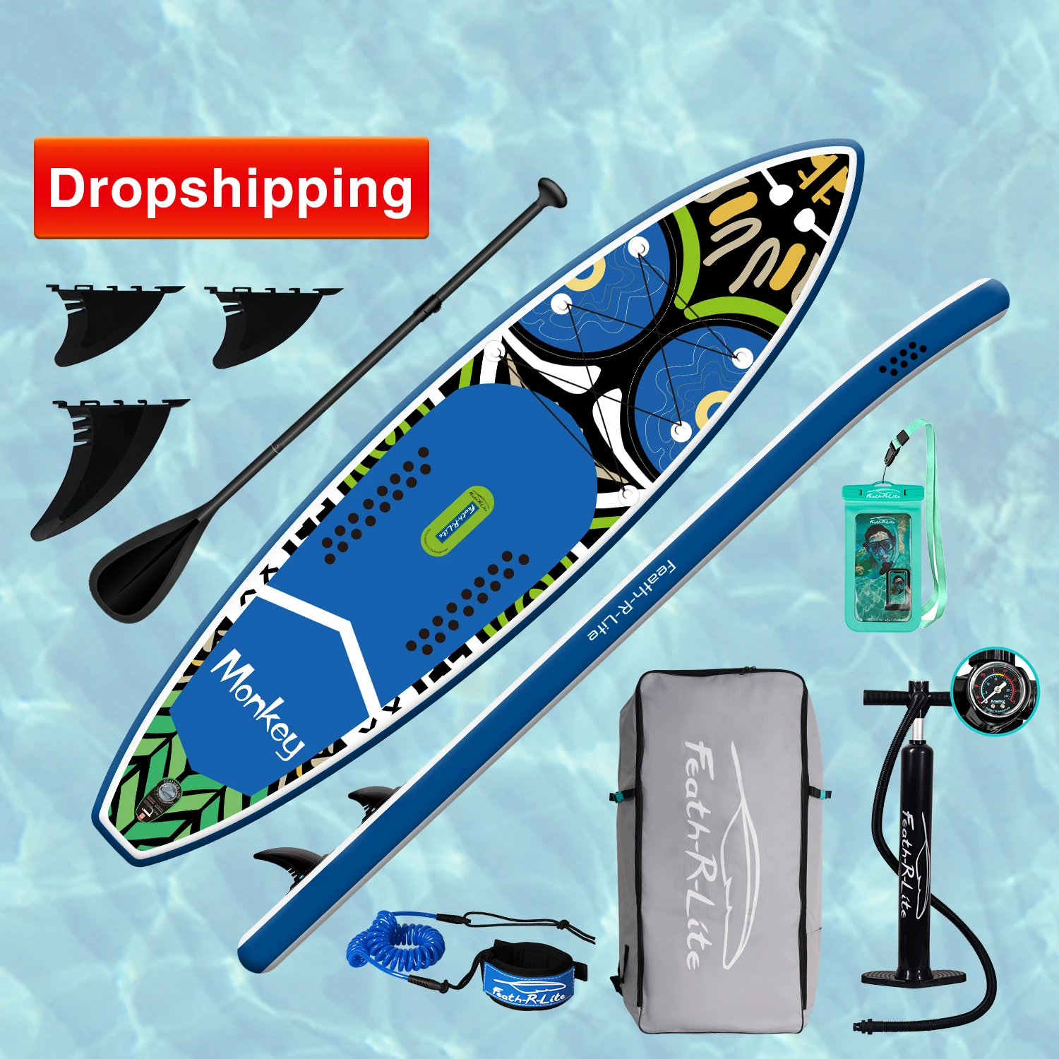

FUNWATER Dropshipping OEM Inflatable Wakeboard Stand up Paddle Board surf price surfboard SUP paddleboard soft paddel board isup