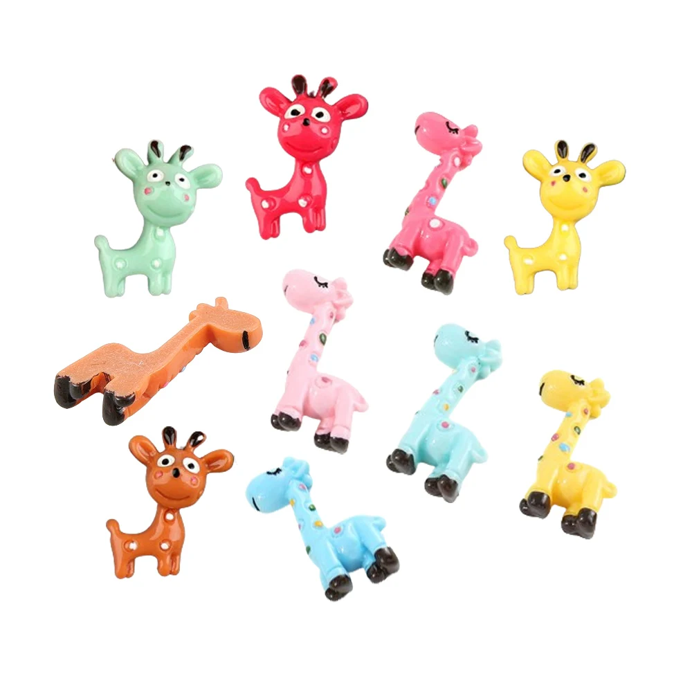 

lovely zoo animal theme half side flat back giraffe design elf props resin cabochons