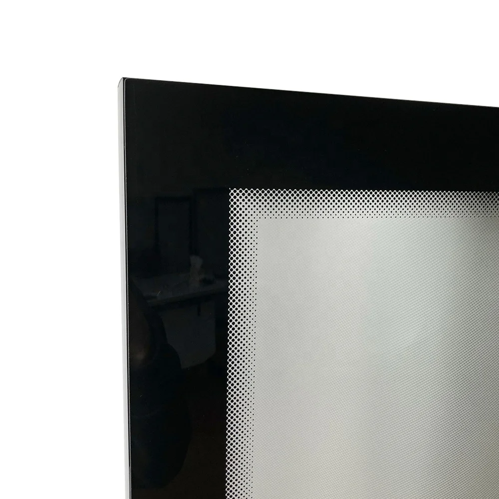 
Mini Black PVC Frame Silk Screen Printing Glass for Wine Cooler 