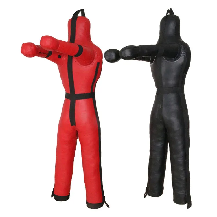 

2022 Hot Selling Latest Leather Grappling Dummies Mma Mannequin Style Grappling Dummy, Black red