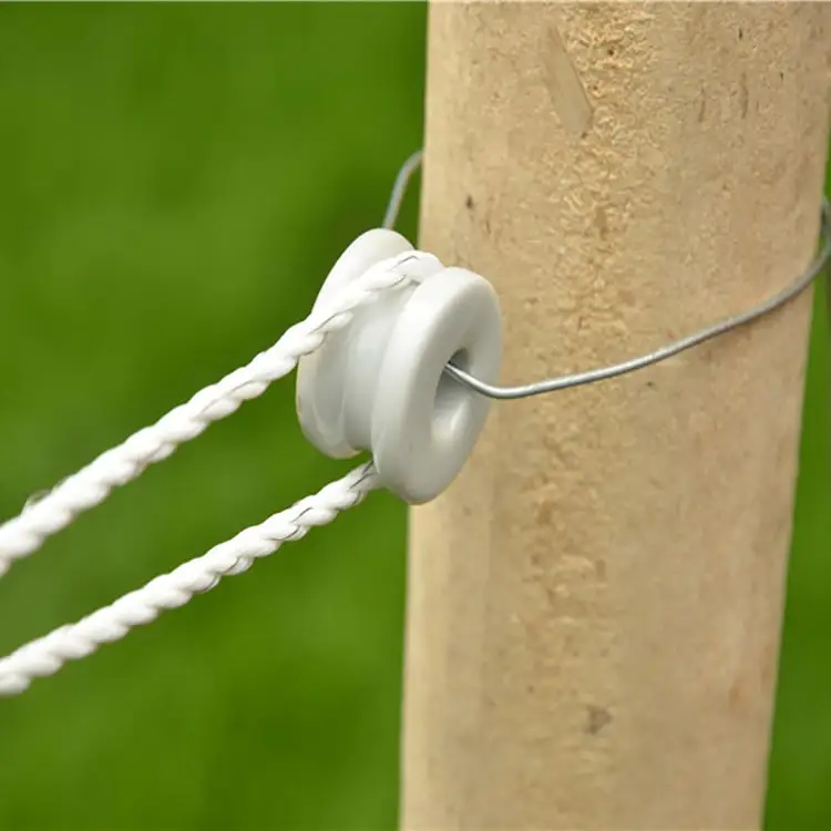 

INS091 electric fence corner insulator 69kv porcelain ceramic insulator end off electric fence, White or customized