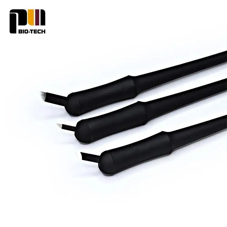 

Lovbeauty Nano 0.15 Disposable Tattoo Microblading Pen with Self-Adhesive Micro Blade Cleaner Sterile Brush, Black