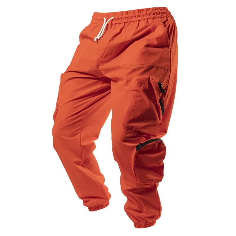 

Street Fashion Sweatpants Male Men's Spring Loose Pants & Trousers, Black, orange, light blue