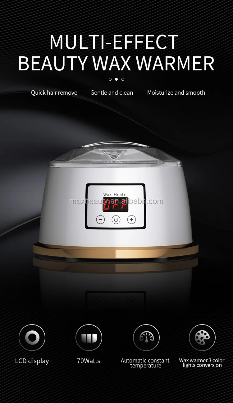 Smart Touch Screen Temperature Control Lcd Display Wax Melt Warmer Hair ...