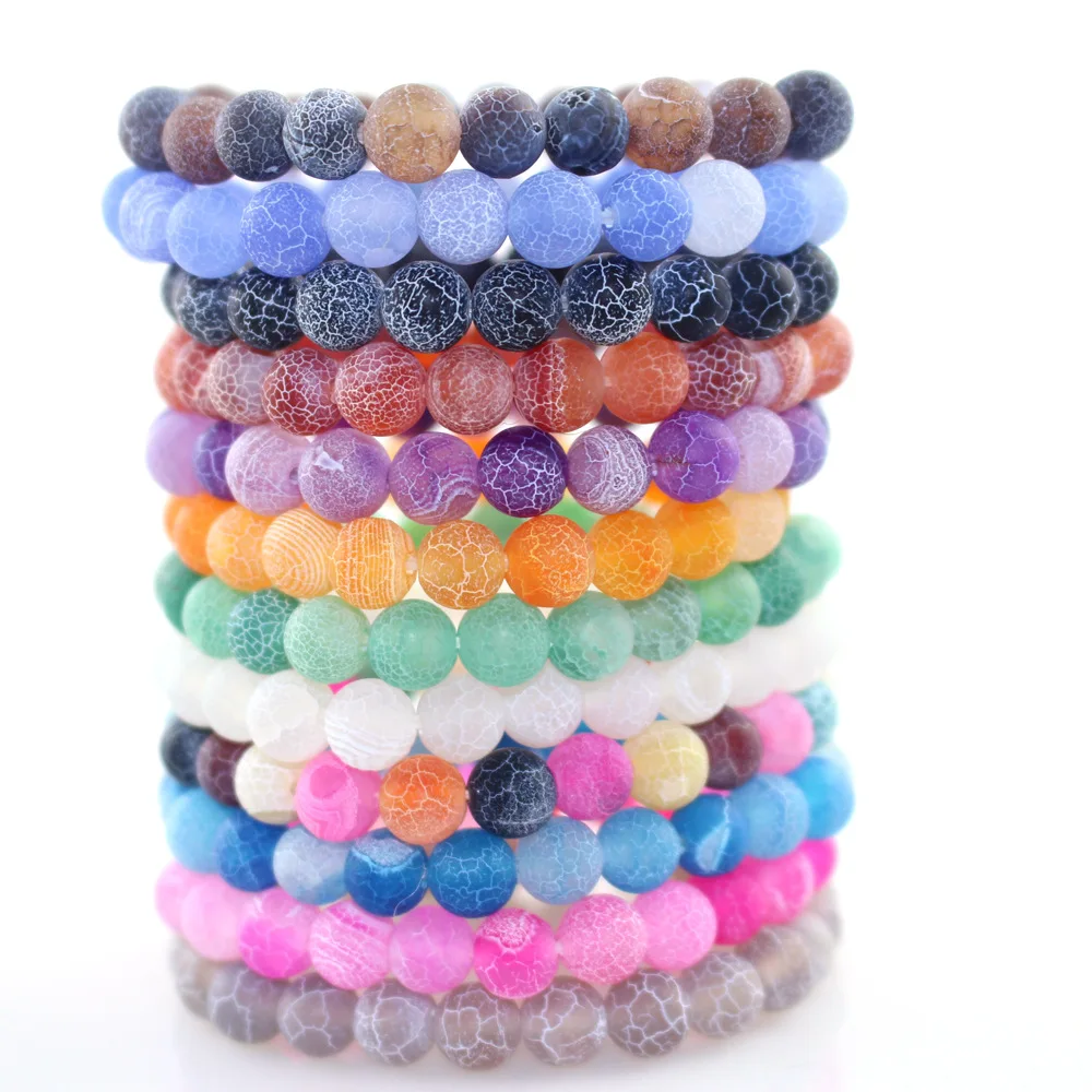 

Wish Hot Multilayer Stone Bracelets Colorful Weathering Agate Stone Bracelet Gemston Bracelet As A Gift, As picture