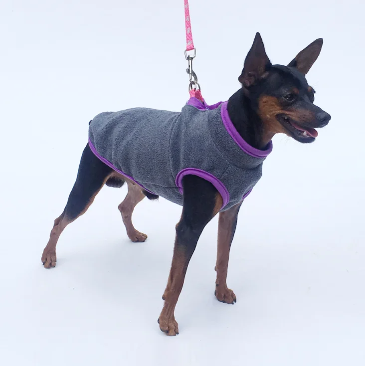 

Wholesale Pet Blanket Jumper Suit Dogs Sweater Shirt Clothes winter Puppy Button Vest Jacket Coats Sweatshirt Dog fleece, Dark gray, dark blue, fuchsia, green