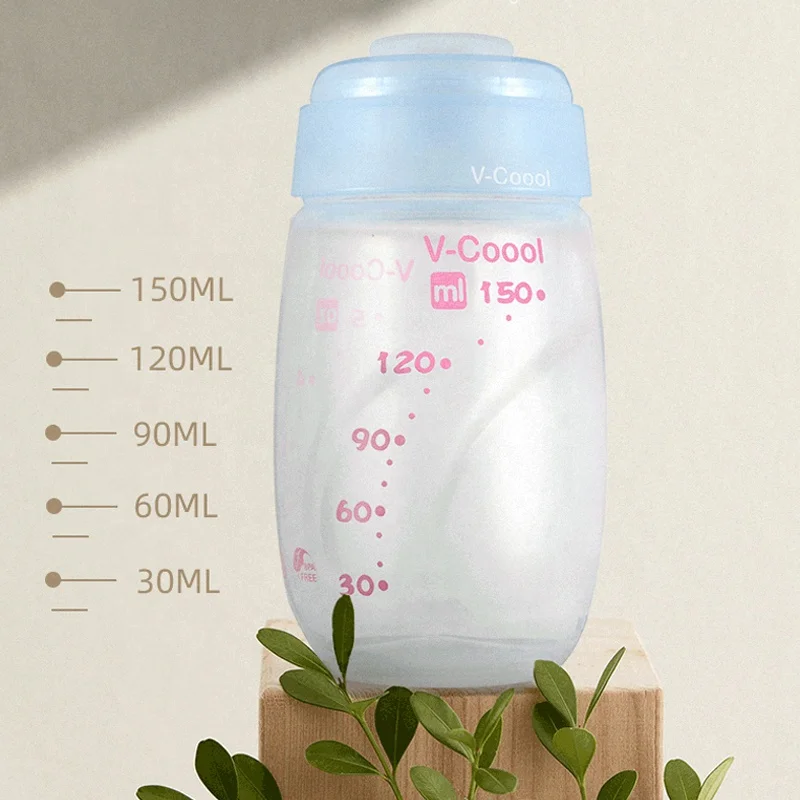 

V-Coool High Quality Transparent Large Scale Baby Feeding Glass Bottle For Baby, Brown, matcha, purple