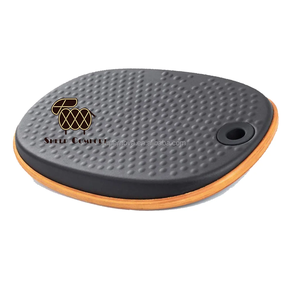 

Sheepmats wood fitness anti fatigue standing desk mat wooden wobble balance board Stability Rocker with Ergonomic Design