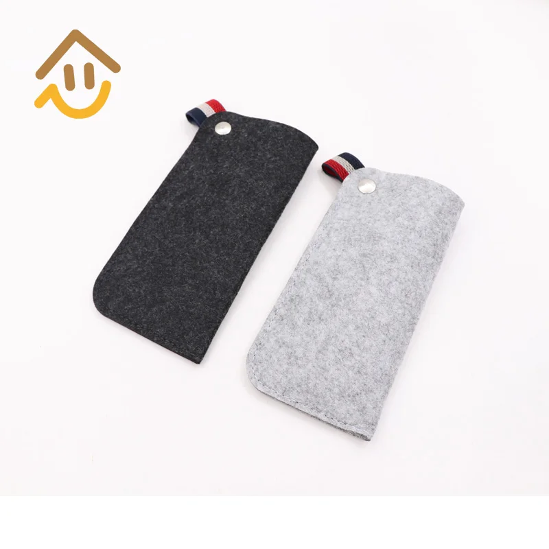 

Factory wholesale portable soft felt sunglasses storage bag for sale