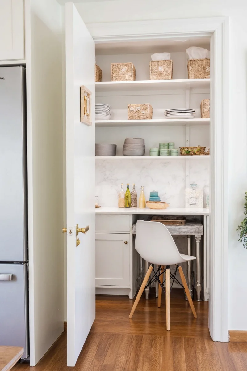 Pull-out spice rack installed