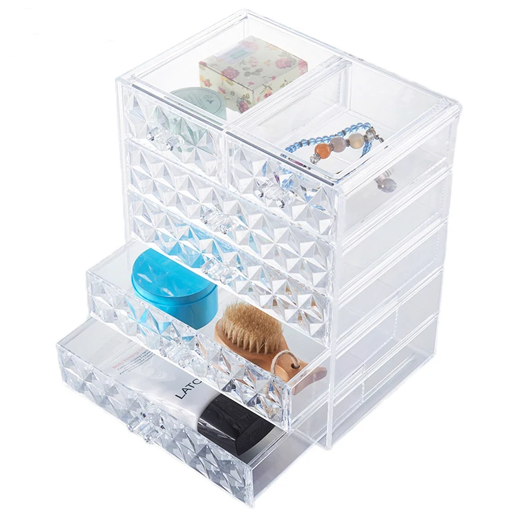 

Factory Direct Multi-layer Cosmetic Storage Box Diamond Cosmetic Storage Box, Clear or other colors