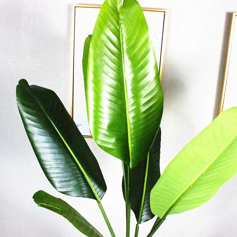 
High-end product quality goods new technology artificial traveler banana tree potted bonsai plant real touch highlight leaf 
