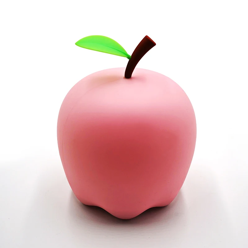 
Night Light Lamp, Cute Fruit Shape Led Children Baby Nursery Light Silicone 7 Color Changed USB Rechargeable Wall Light 
