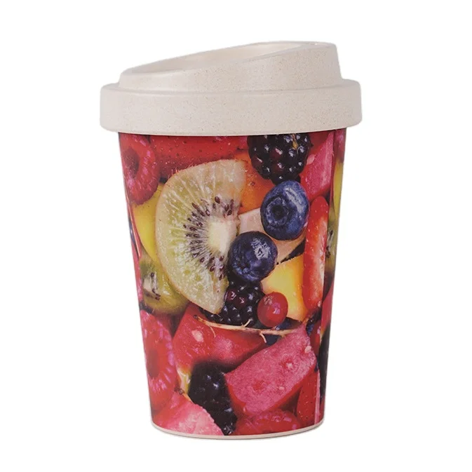 

Mikenda 250/350/450/700ml Bamboo Fiber Coffee Cup Coffee Mug Tumbler With Lids Biodegradable BPA Free, Any pantone color