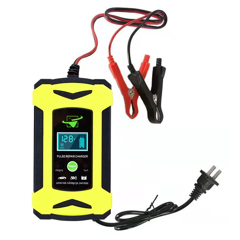 

12V 6A Power Pulse Repair Chargers Wet Dry Lead Acid Battery chargers Digital LCD Display Battery Charger