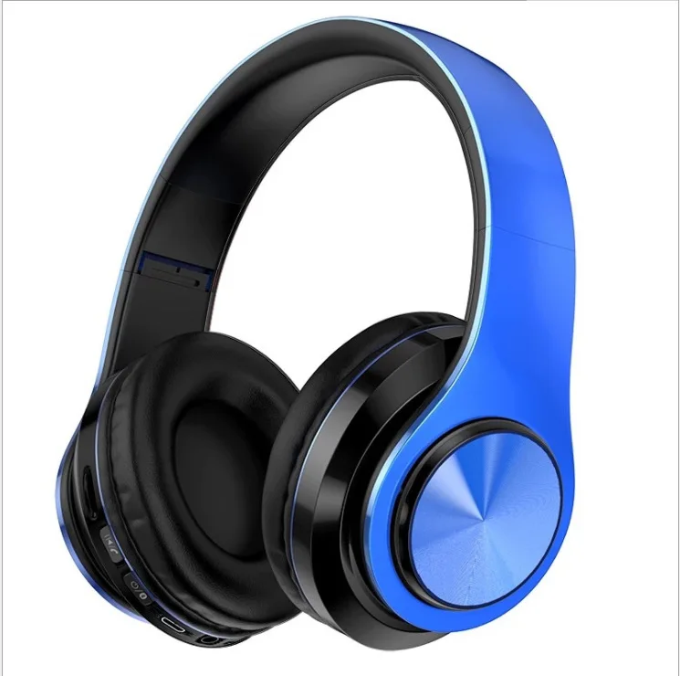 

Earphone Colorful Led Light Bt5.0 Headband Headset Foldable Over Ear Wireless Headphones With Microphone Earphone E113, 4 colors