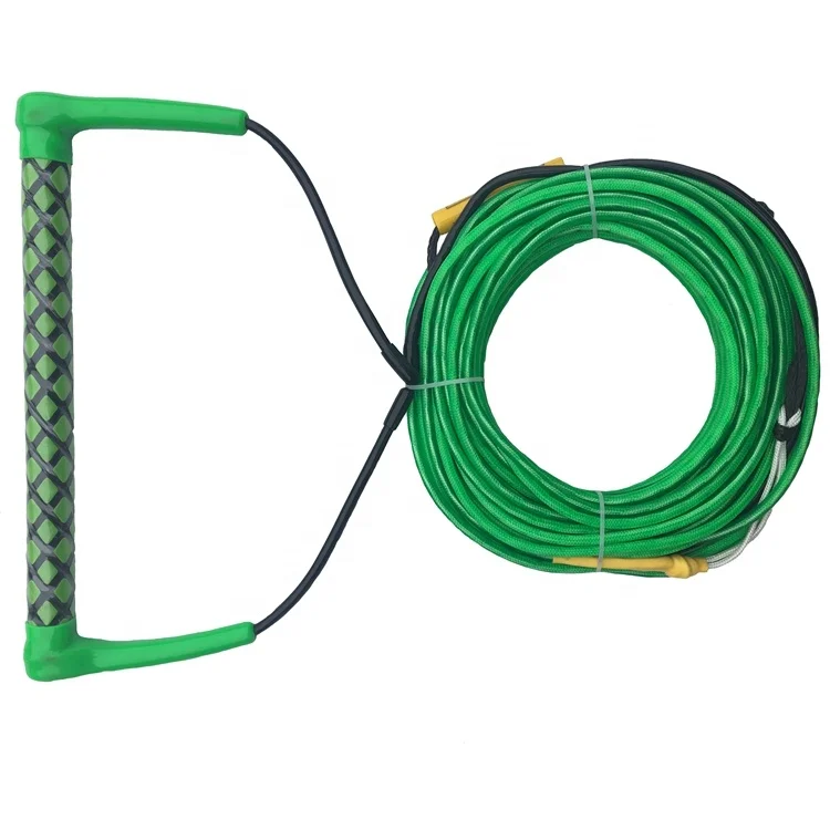 75ft UHMWPE High Density PE Towing Rope Custom Colorful Water Ski Wakeboard Surfing Rope with EVA Handle