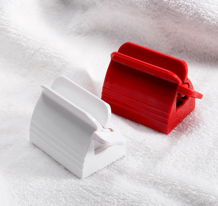 

Bathroom Accessories Toothpaste Squeezer Creative Manual Lazy Clip Children Toothpaste Dispenser, White,red