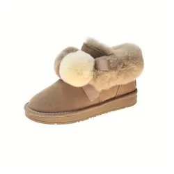 2021The new winter Fashionable Girl Leather Fur Women Ladies Waterproof Australian Sheepskin Snow Boots Real Leather Shoes