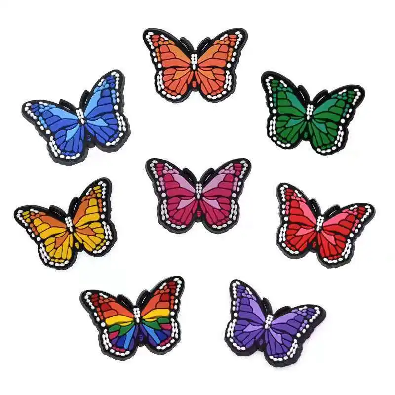 

Butterfly Hot Sell Soft PVC Shoe Charms Fashion Croc Charms Decoration