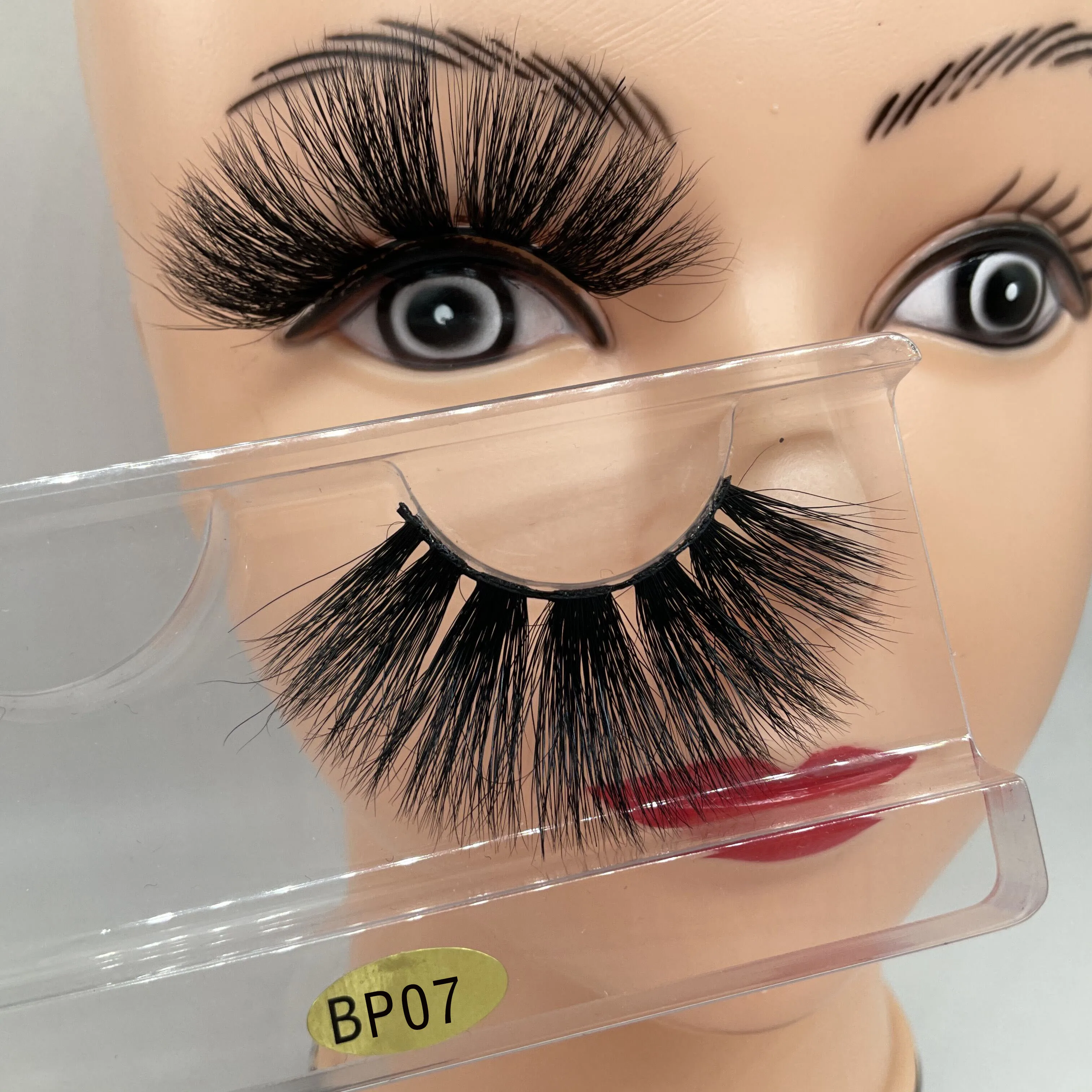 

Qingdao factory wholesale private label 5d 3d mink lashes 100% fluffy 25mm mink eyelashes with heart packaging box, Black