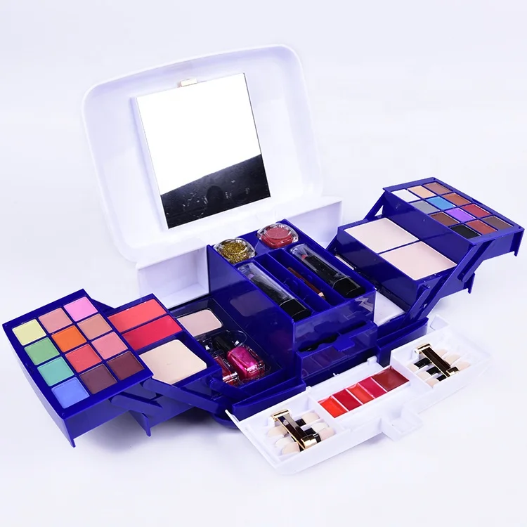 
Top Sale Waterproof Eyeshadow Palette Makeup Powder Cosmetic Brush Kit Box With Mirror Women Professional Make Up kit 