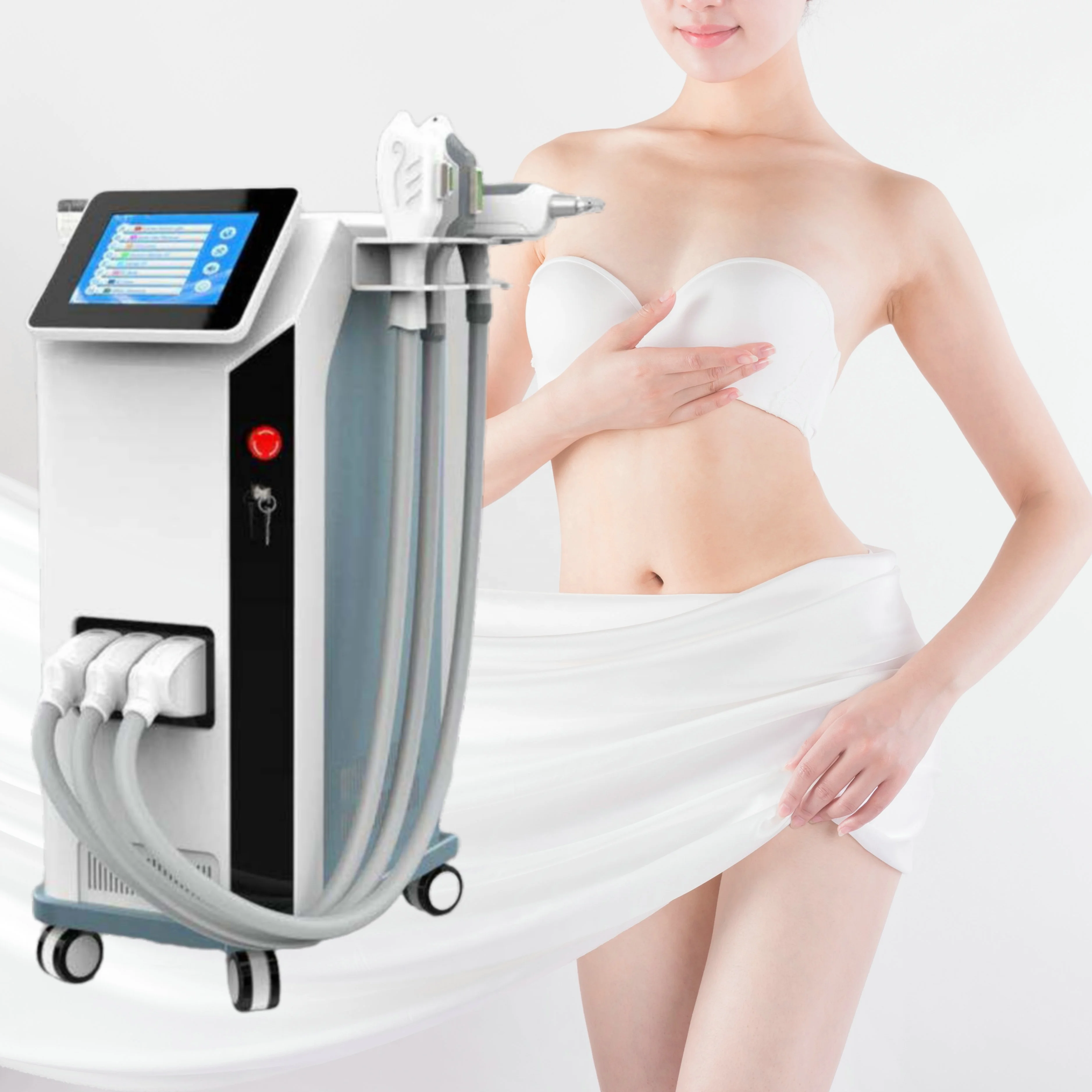 

8 in 1 rf cavitation vacuum q switch nd yag laser tattoo removal acne scar removal laser/elight ipl hair removal laser machine