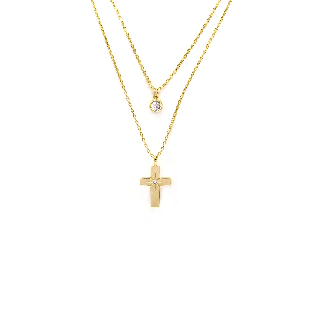 

Trendy gold plated vintage Cuban Customizable Cross jewelry allah Necklace