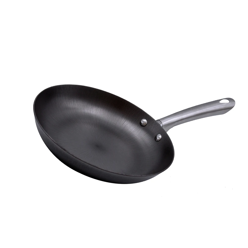 

24cm Iron Fry Pans With High Quality Stainless Steel Handles