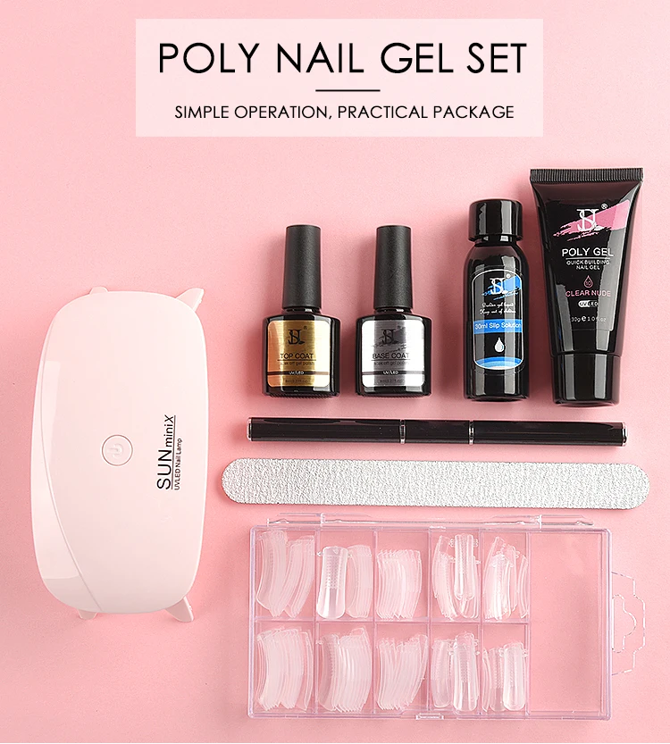 Poly Gel Nail Builder Set Private Label Nail Extension Acrylic Poly Gel ...