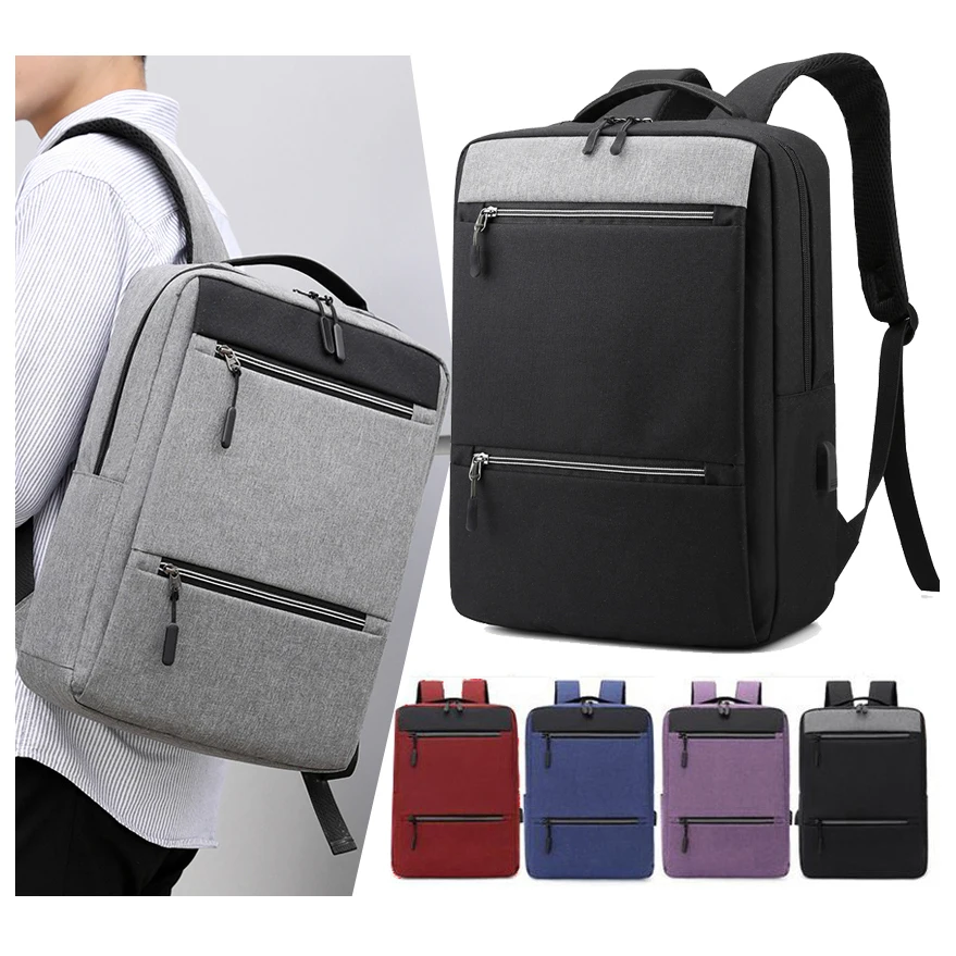 

OMASKA Custom 15.6 inches USB Backpack mochila de estudiante Girl 15.6 inch laptop bagpack travel oxford bag, Gray/black/blue/red/purple