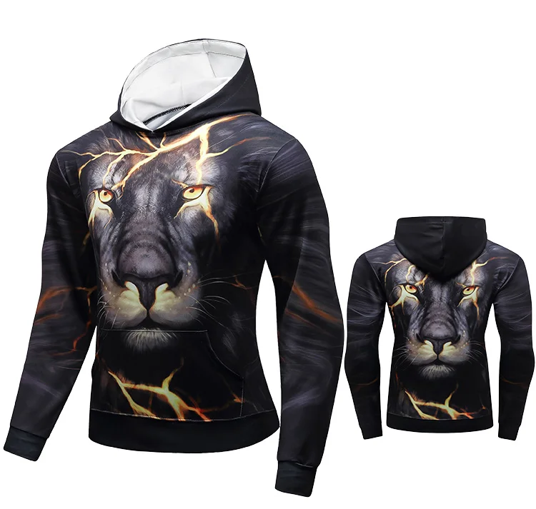 Men pullover fitness hoodie 3d sublimation anime hoodie