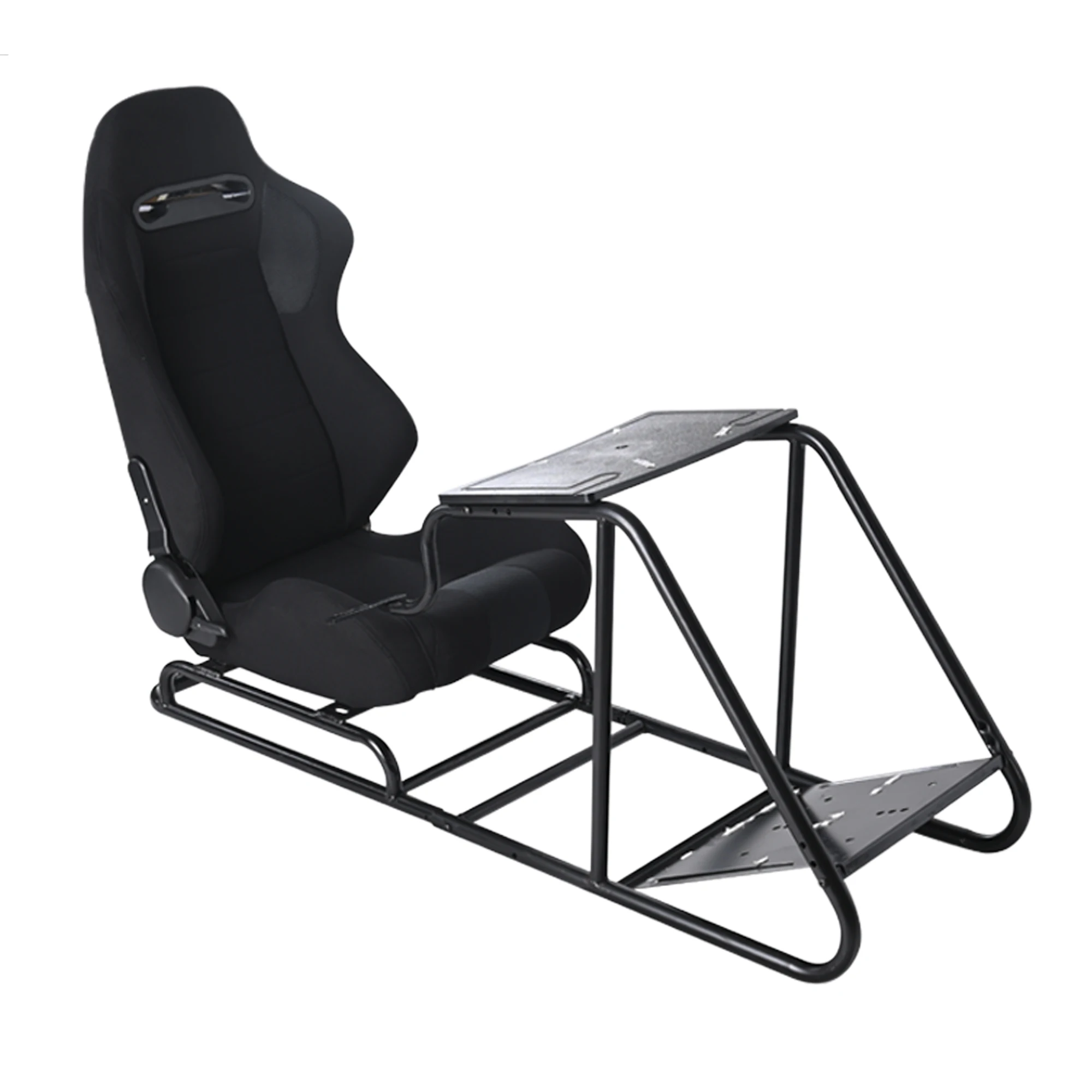 

Folding Game Racing Seat Gaming Chair Cockpit Chair Black Cloth America Racing Simulator