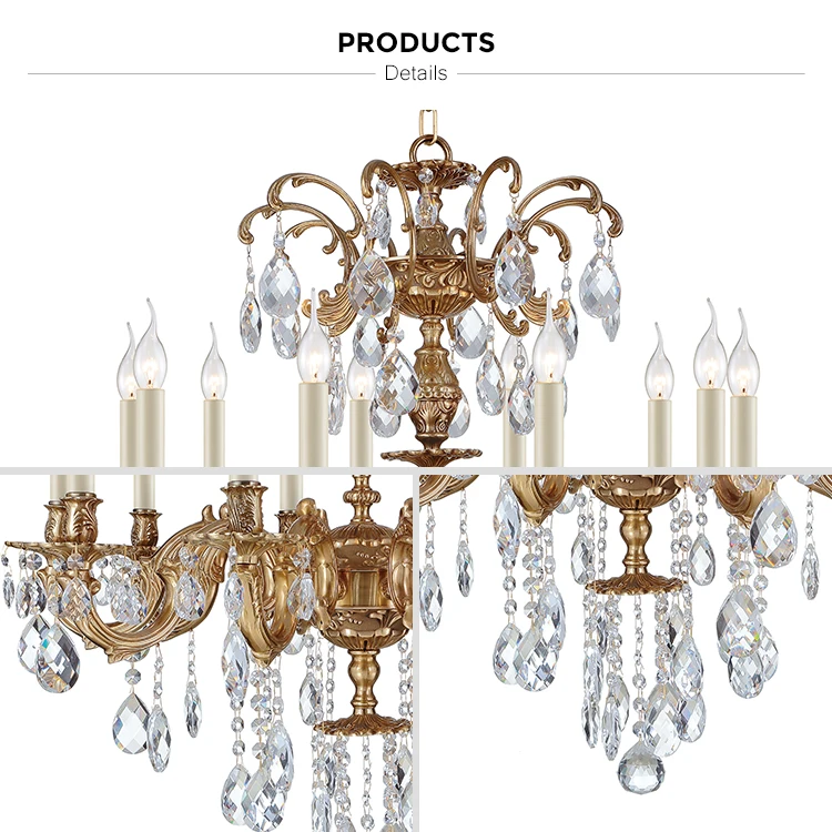 gold cristal chandelier