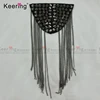 Custom Gunmetal Pyramid Stud Bead shoulder patch WPH-4304