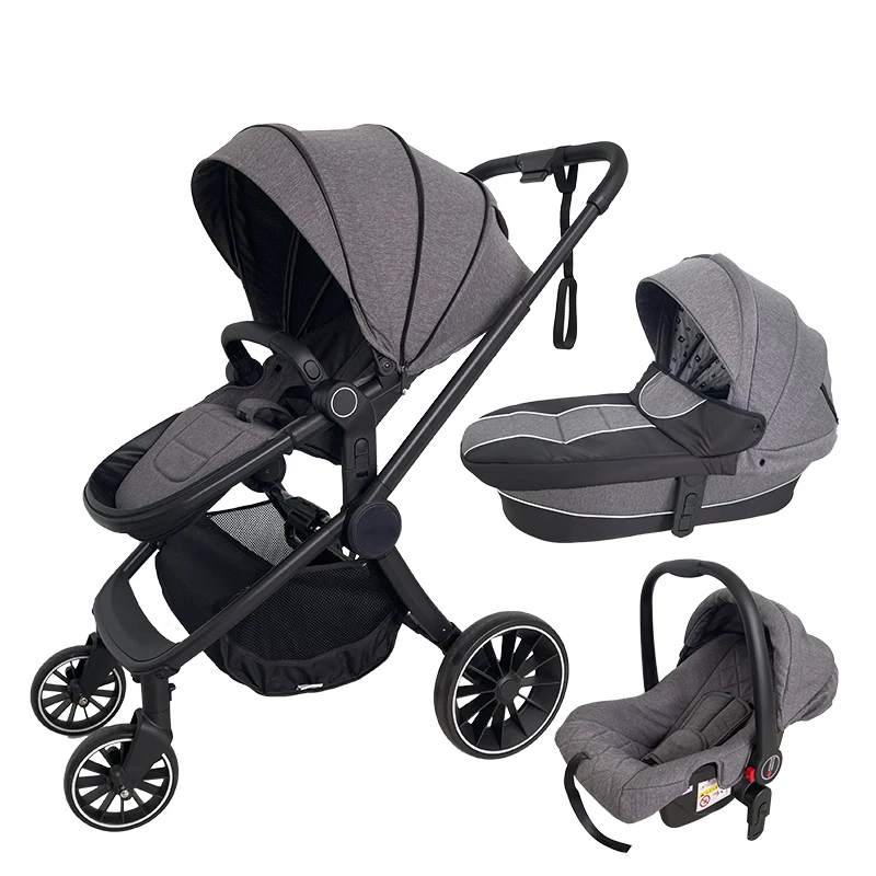 

Manufacturer Luxury Hot Mom Foldable 3 In 1 Car Seat Stroller For Baby, Gray;black;brown