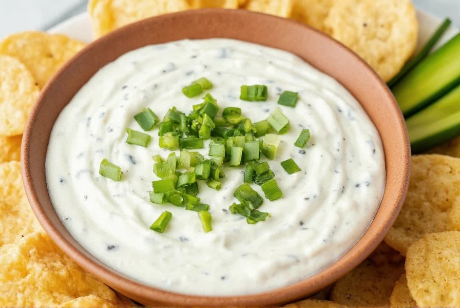 Various snacks served with ranch dip