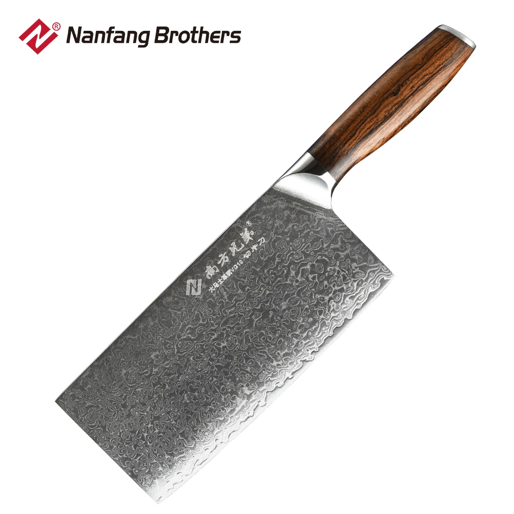 

Trending products 8 inch Wholesale Damascus Kitchen Cleaver Knife with Gold ebony wood Handle