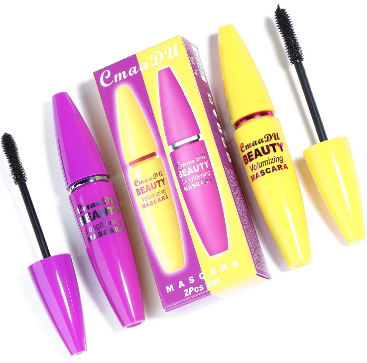 

Yanmei 4D Mascara 2 Sets Natural Waterproof Fiber Eyelash Makeup Cosmetic Curling Lengthening Quick-drying Eyelash Extension