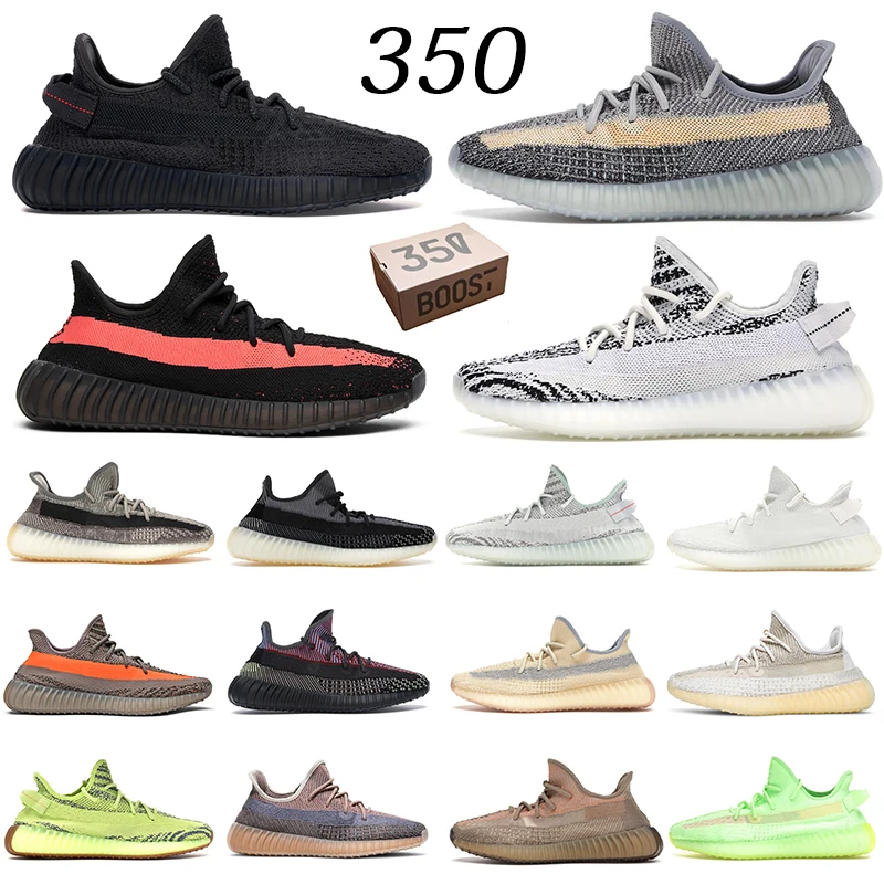 

Kanye west yeezy 350 v2 high quality women running shoes Zebra Static black red Reflective Ash Pearl mens sneakers yeezy 350