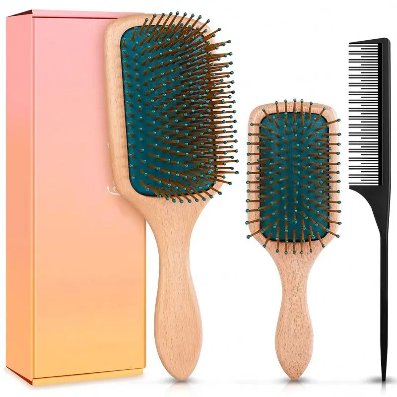 

Profession Ladies Hairbrush Wide Handl Color Style Print Luxuri Doubl Side Girl Combo Duboa And Care Set Comb Tooth Hair Brush